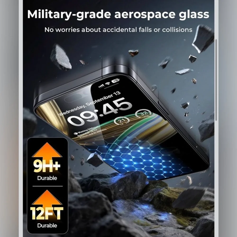 4-Pack TOP 9H+ Glass for iPhone 15 Pro Screen Protector military grade NEW